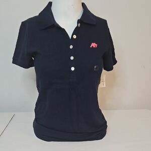 Aeropostale Navy Polo with Pink Logo